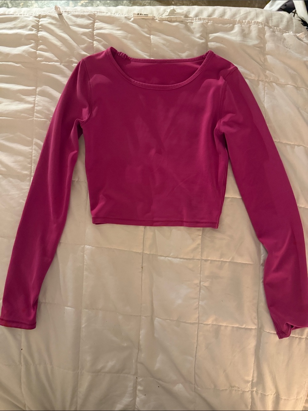 lululemon athletica Fuchsia Long-Sleeve Crop Top